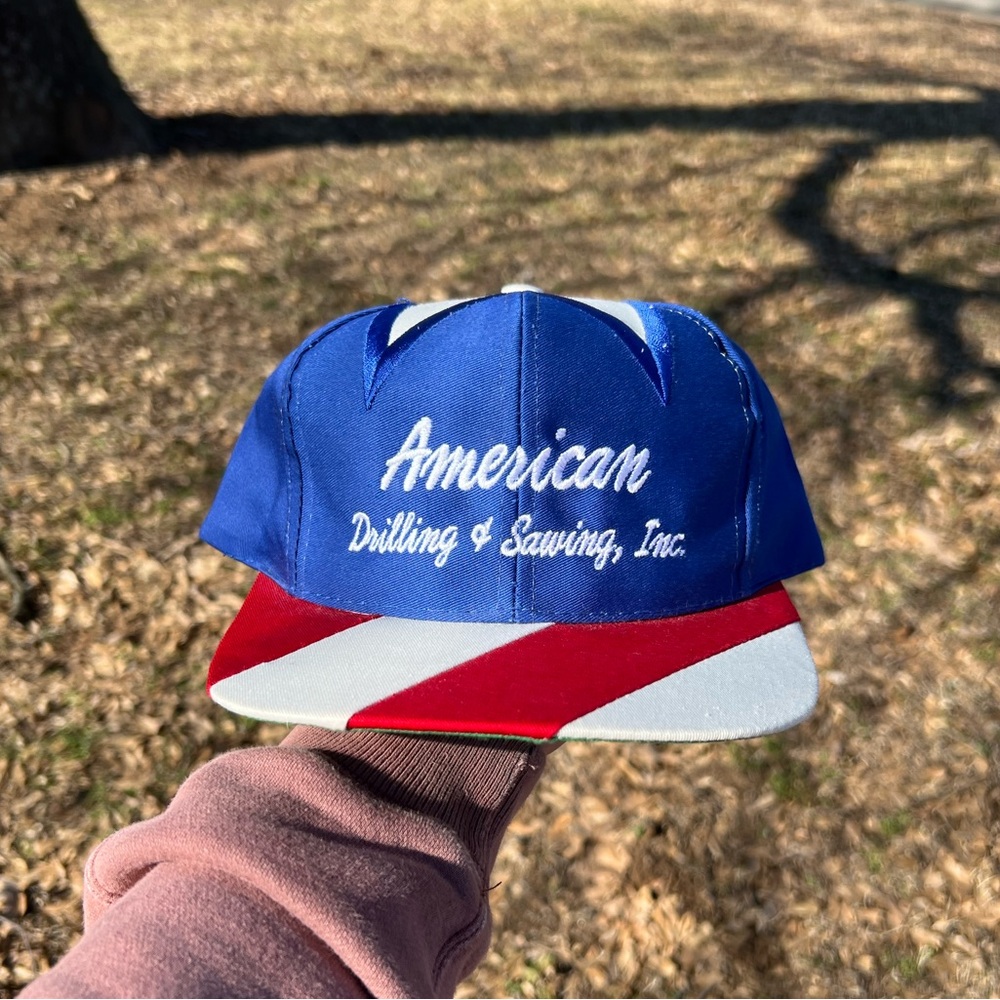 Vinatge American Drilling and Sawing Trucker Hat Red
